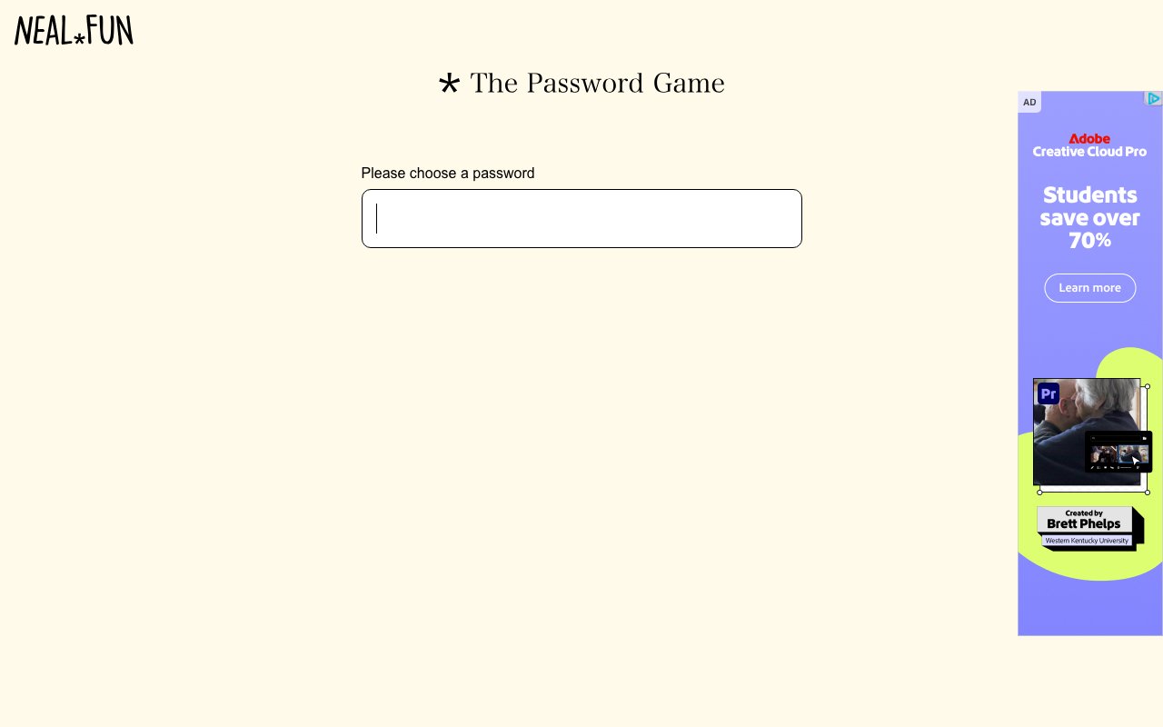 The Password Game