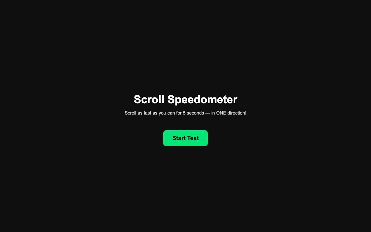 Scroll Speedometer