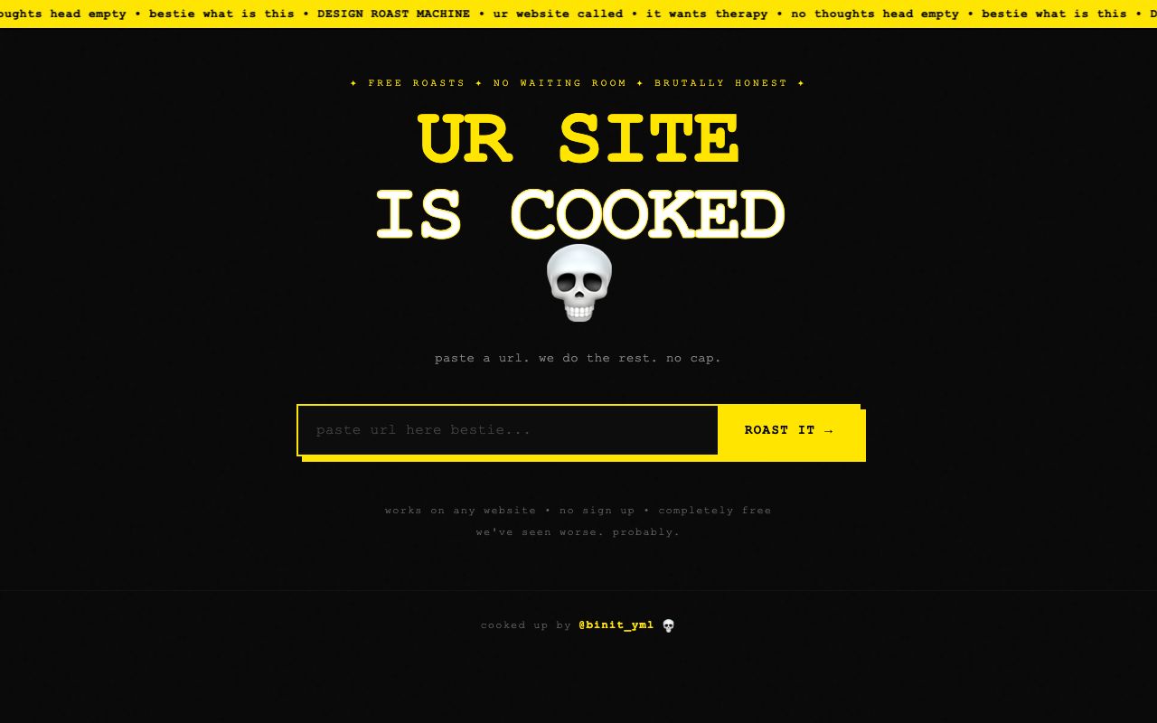 Ur Site Is Cooked